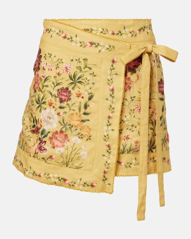 AGUA BENDITA Pareo Luna aus Baumwolle und Leinen Gelb