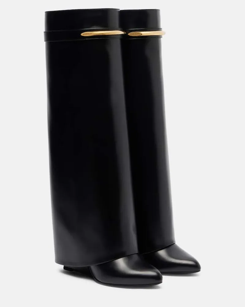Givenchy Stiefel Shark 95 aus Leder Schwarz