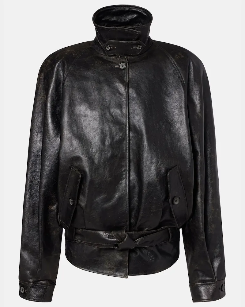 Magda Butrym Lederjacke Schwarz