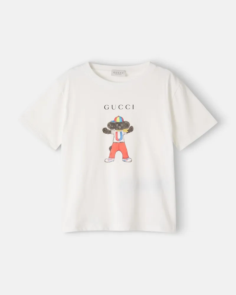 Gucci T-Shirt aus Baumwoll-Jersey Weiß