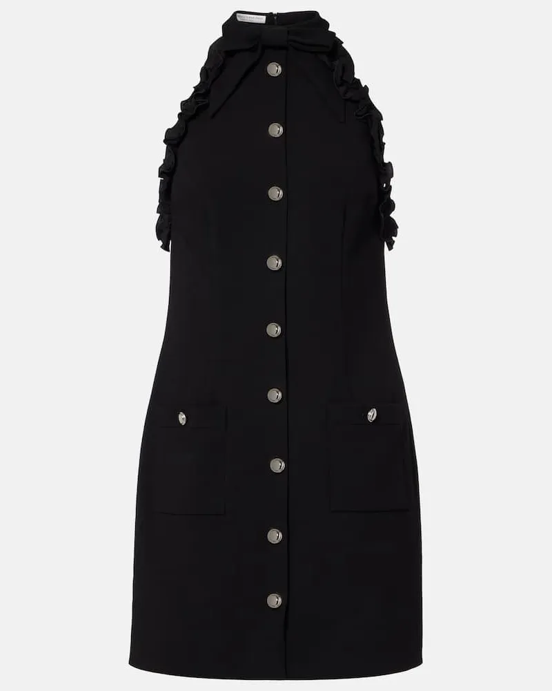 Alessandra Rich Minikleid aus Crêpe Schwarz