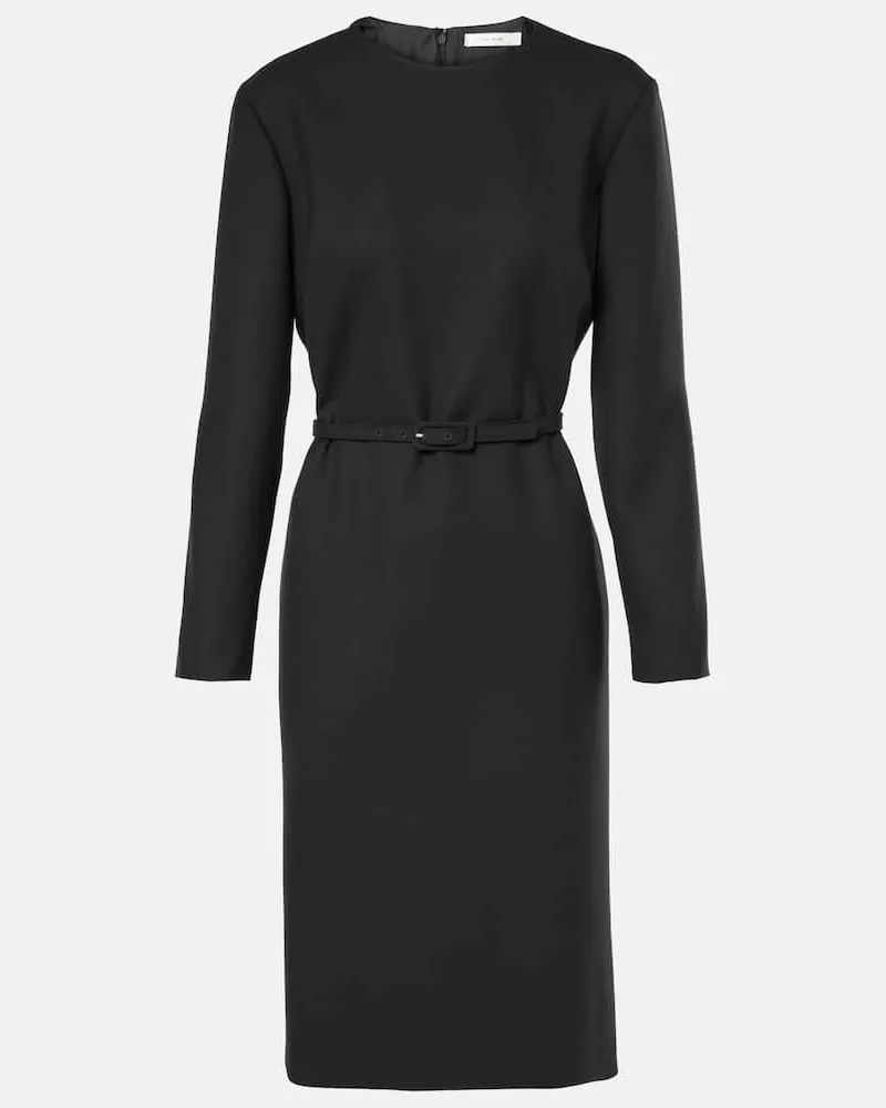 The Row Midikleid Angeline aus Wolle Schwarz