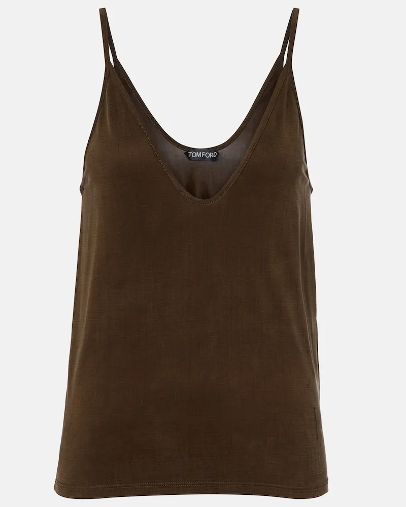Tom Ford Top aus Jersey Grün