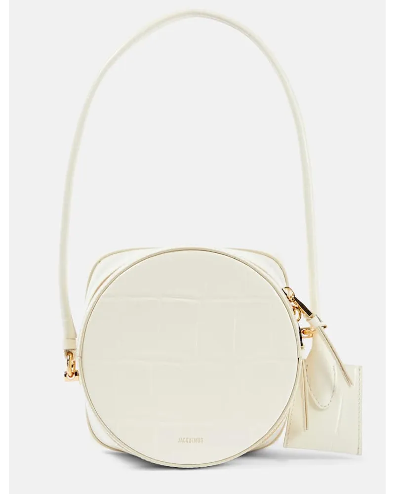 Jacquemus Schultertasche Le Vanito aus Leder Weiss