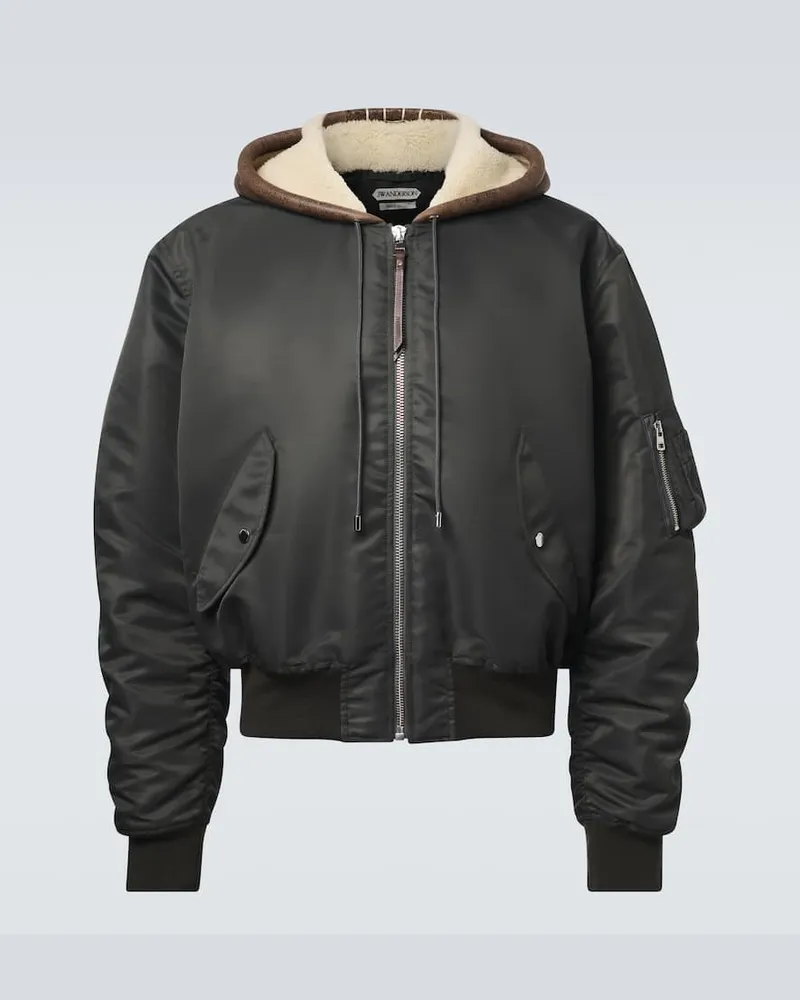 J.W.Anderson Bomberjacke mit Shearling Grün