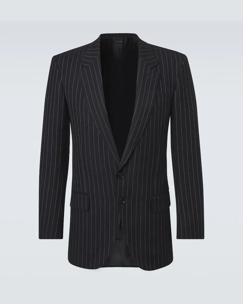Tom Ford Blazer aus Woll-Twill Schwarz