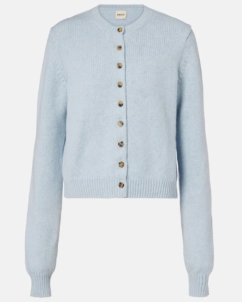 KHAITE Cardigan Everheart aus Kaschmir Blau