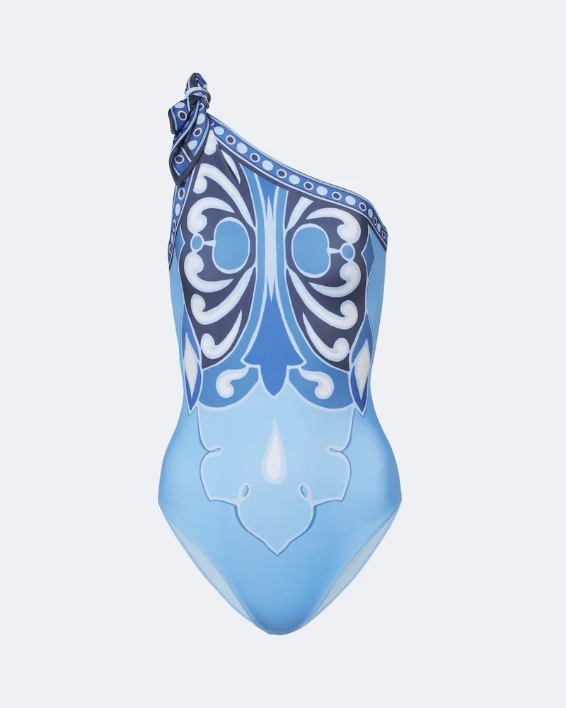 La DoubleJ Bedruckter Badeanzug Goddess Blau
