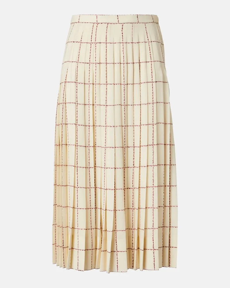 Loro Piana Midirock Clea aus Seiden-Sablé Nude