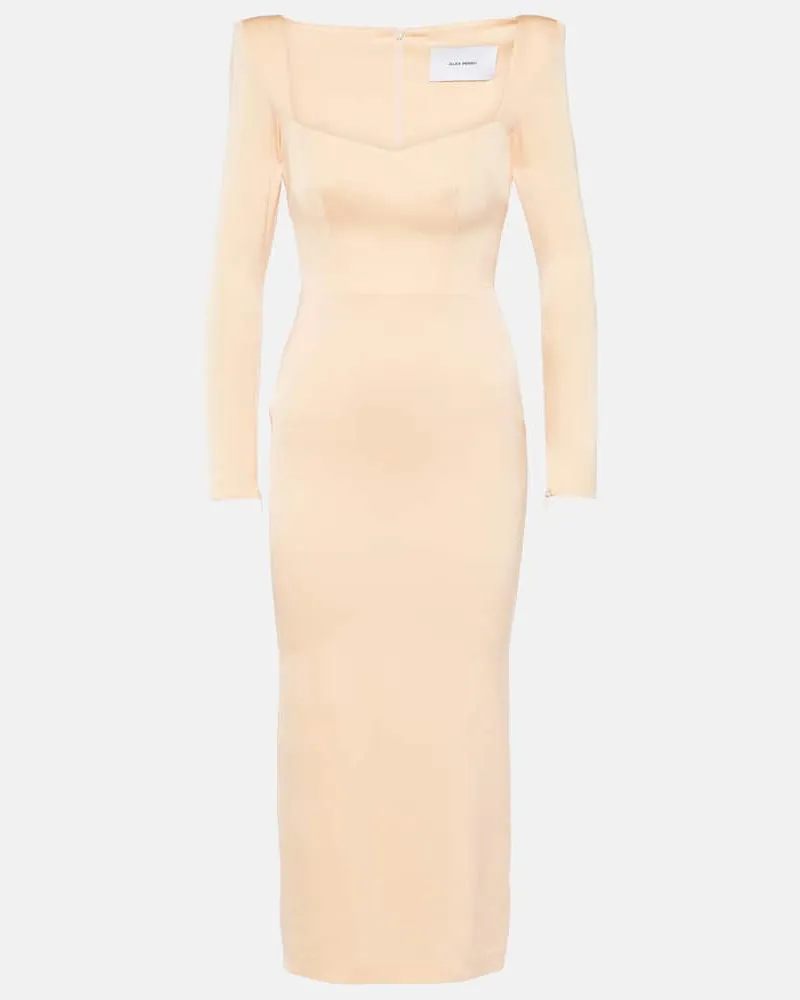 Alex Perry Midikleid aus Satin Neutral