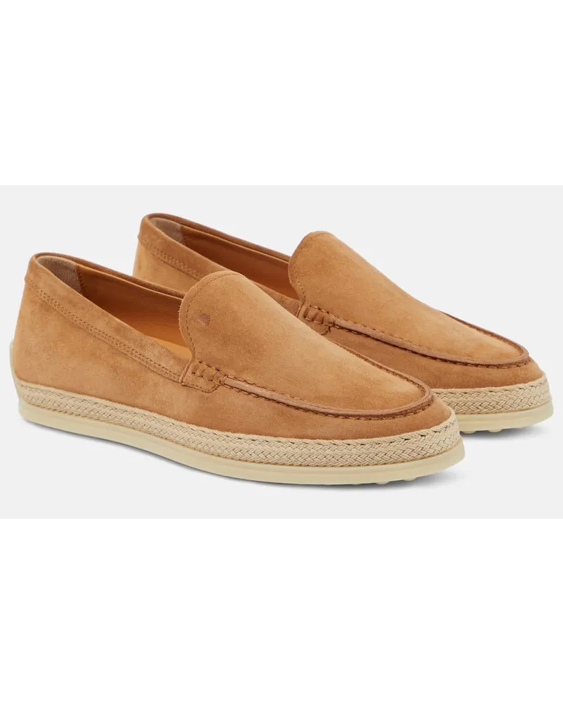 TOD'S Espadrilles aus Veloursleder Braun