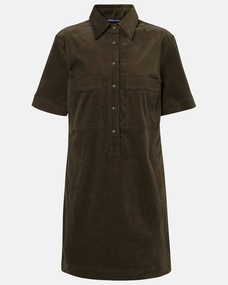 Veronica Beard Minikleid Koulis aus Cord Grã¼n