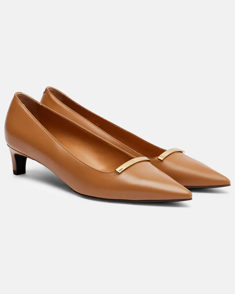 TOD'S Pumps Barretta 40 aus Leder Braun