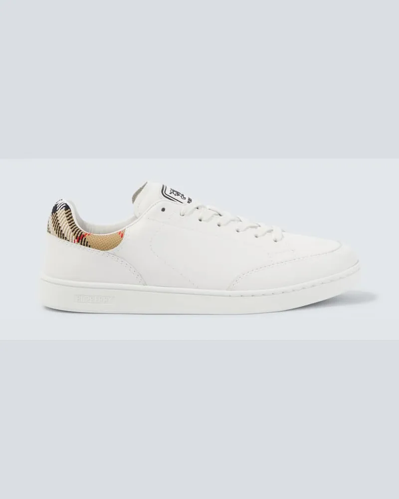 Burberry Sneakers Set Burberry Check aus Leder Weiß