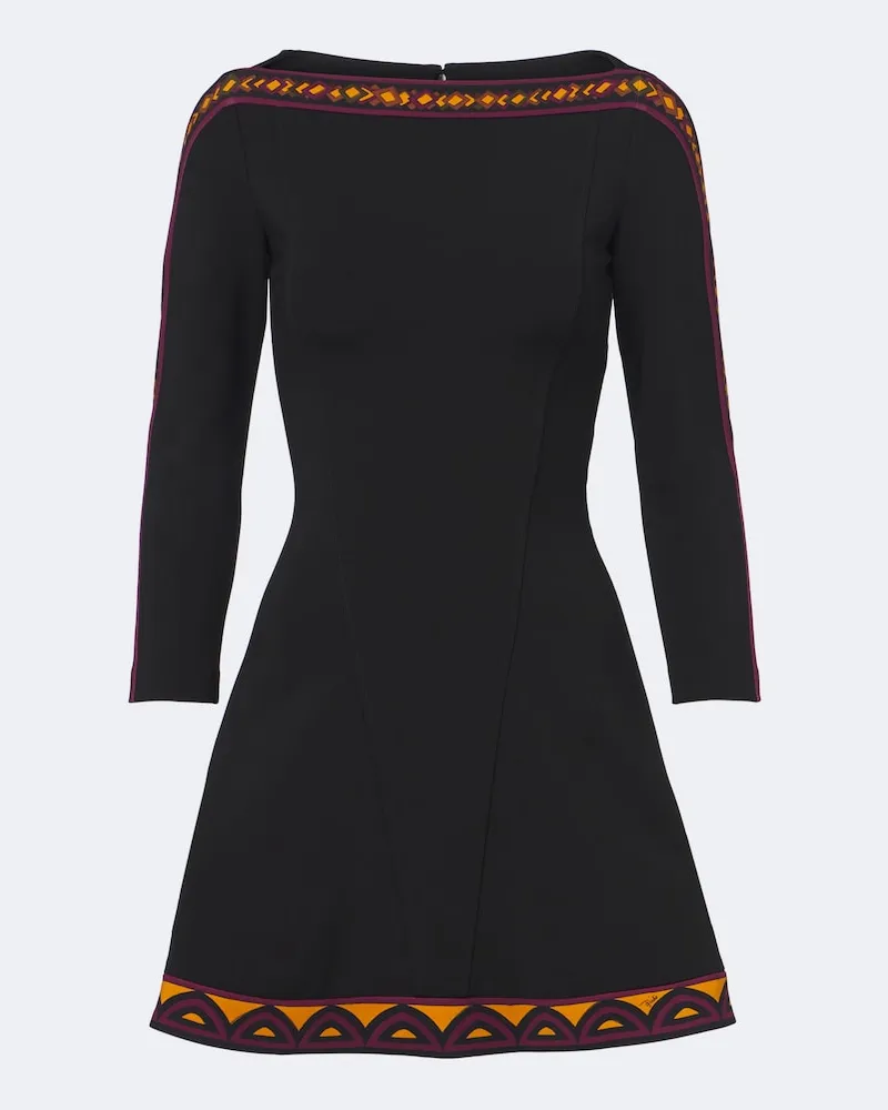 Emilio Pucci Minikleid aus Jersey Schwarz