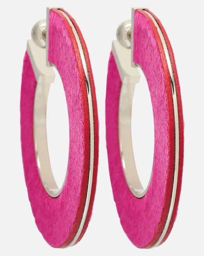 Alaïa Alaïa Ohrringe mit Leder Pink