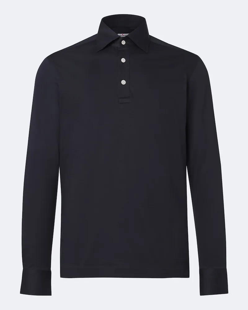 Kiton Poloshirt aus Baumwolle Blau