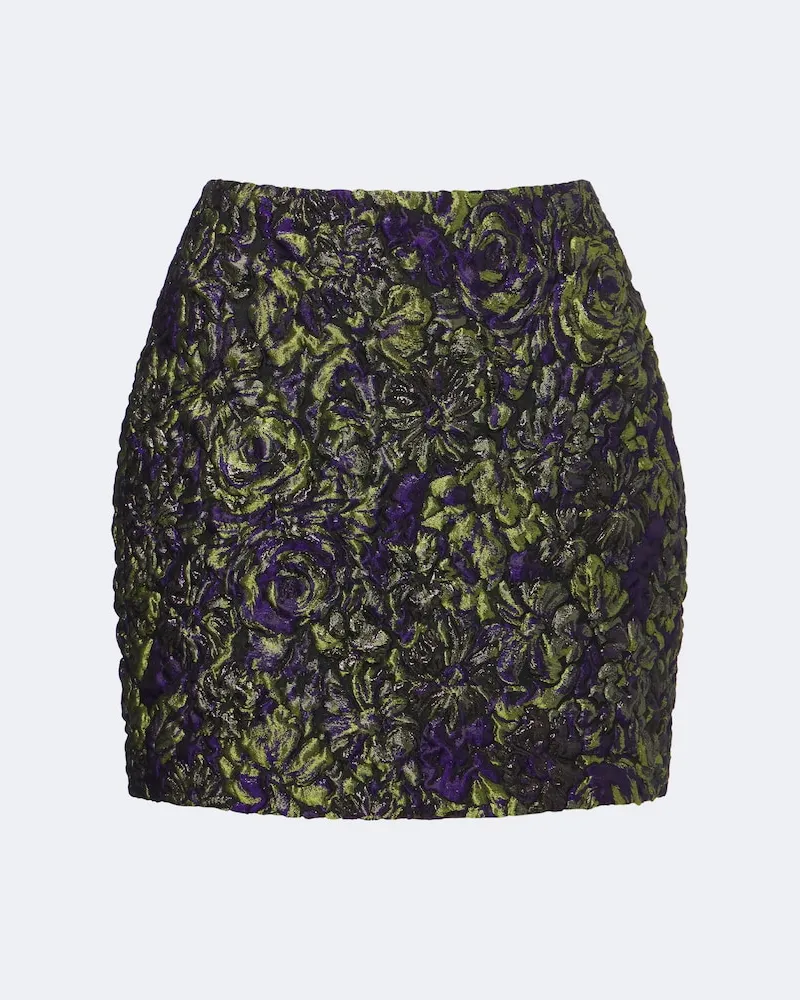 Balmain Minirock aus Cloqué-Jacquard Multicolor
