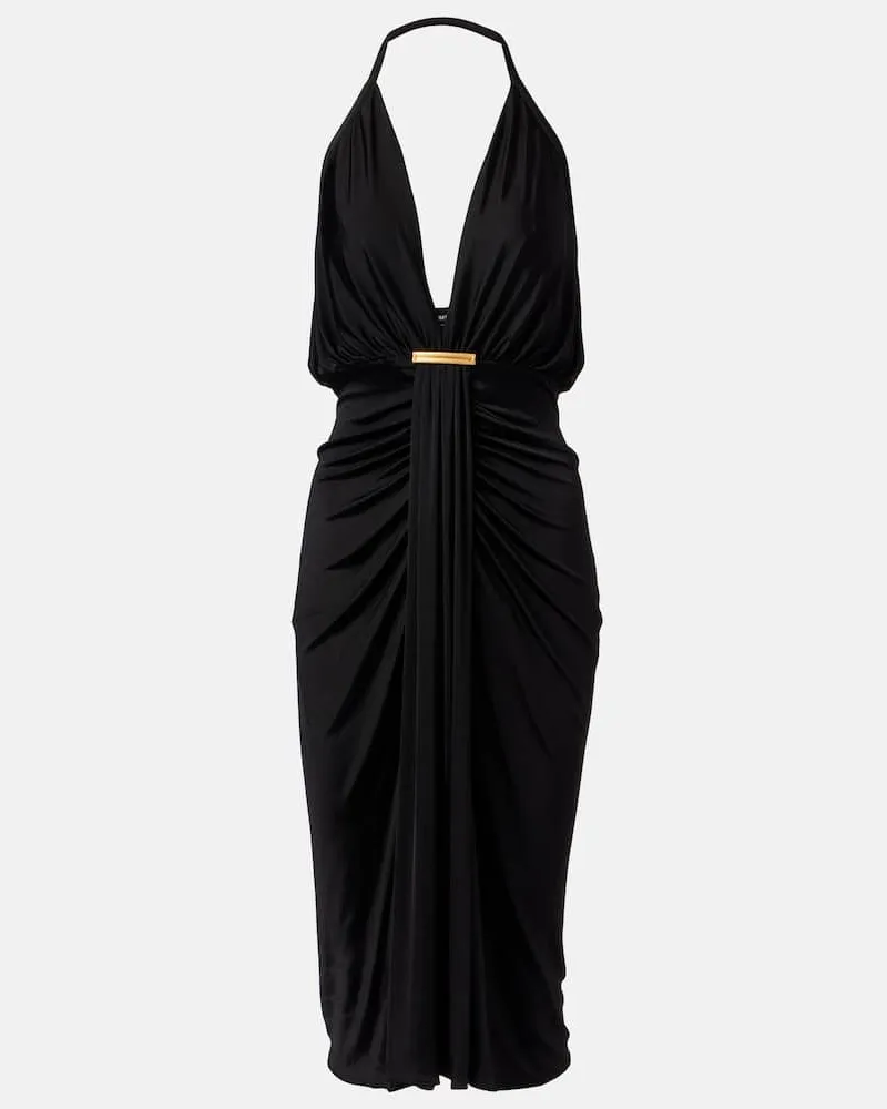 Tom Ford Cocktailkleid aus Crêpe-Jersey Schwarz