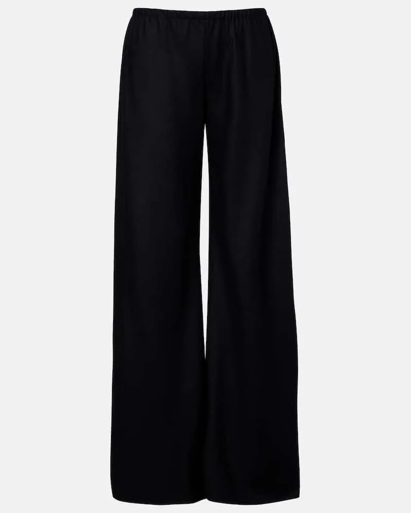 The Row Weite Hose Gala aus Schurwolle Schwarz