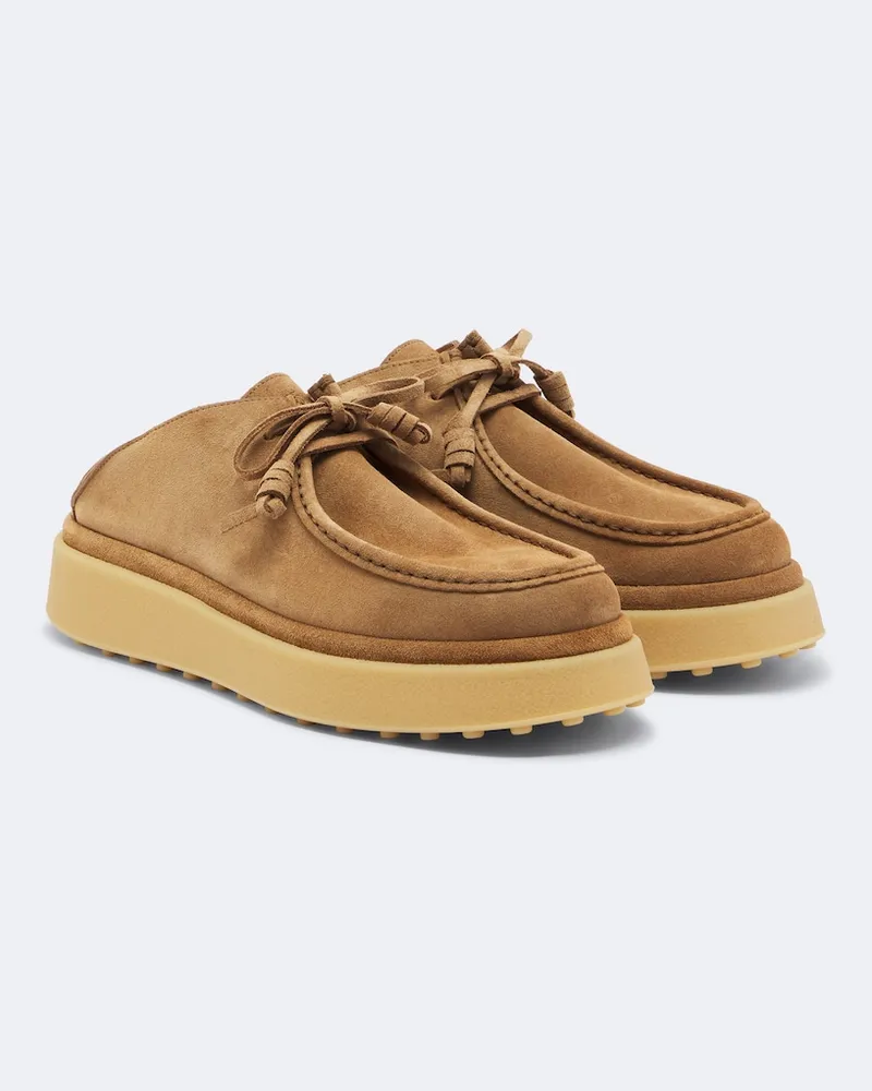 TOD'S Plateau-Mules Gommino® aus Veloursleder Braun