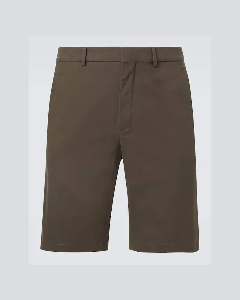Loro Piana Bermuda-Shorts Jarno aus einem Baumwollgemisch Grün