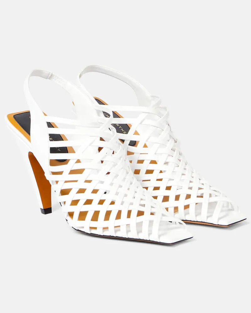 Stella McCartney Slingback-Pumps Stella Spur aus Lederimitat Weiß