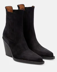 Paris Texas Chelsea Boots Dallas aus Veloursleder Schwarz