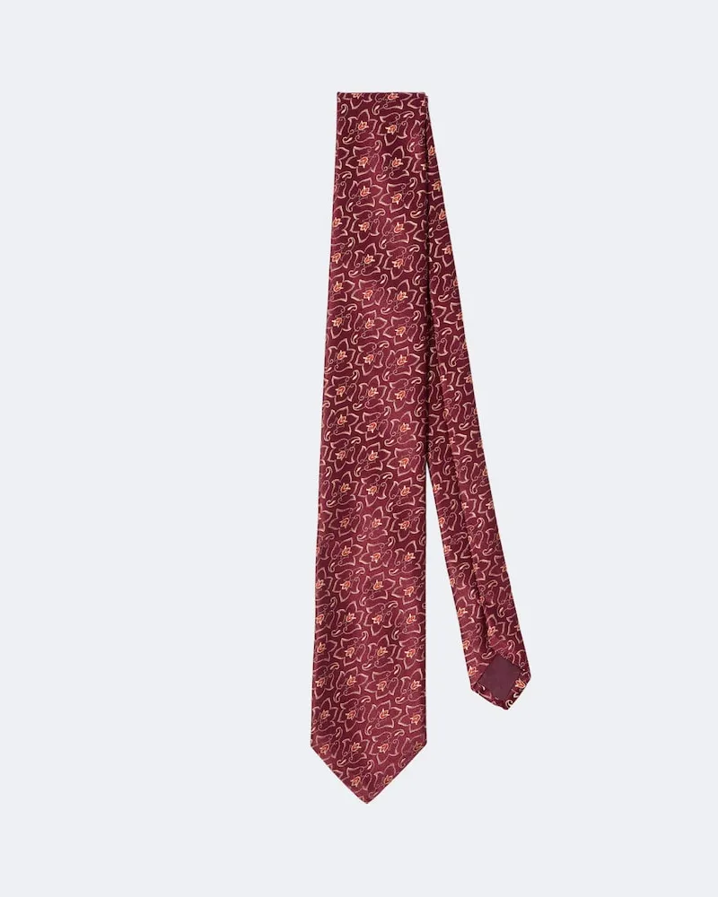 Charvet Krawatte aus Seiden-Jacquard Orange