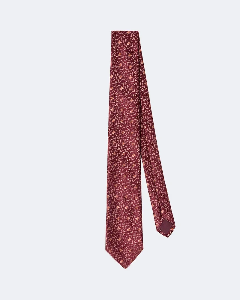 Charvet Krawatte aus Seiden-Jacquard Orange