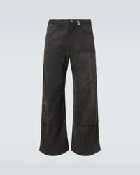 Alexander McQueen Wide-Leg Jeans Carpenter Schwarz