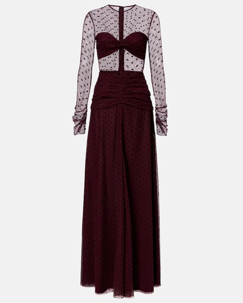Rebecca Vallance Robe Barbera aus Tüll Burgunderrot