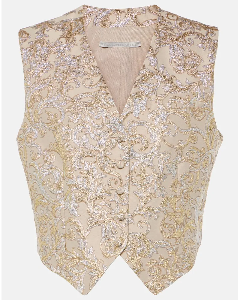 Stella McCartney Weste aus Brokat Gold