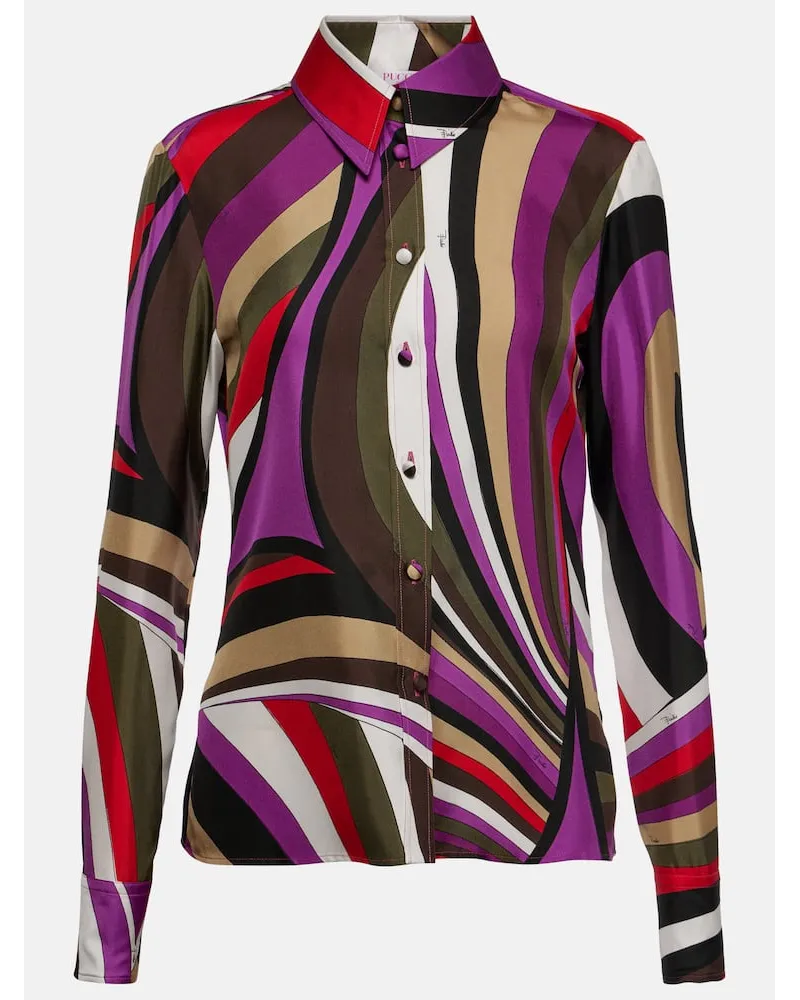 Emilio Pucci Hemd Iride aus Seide Multicolor
