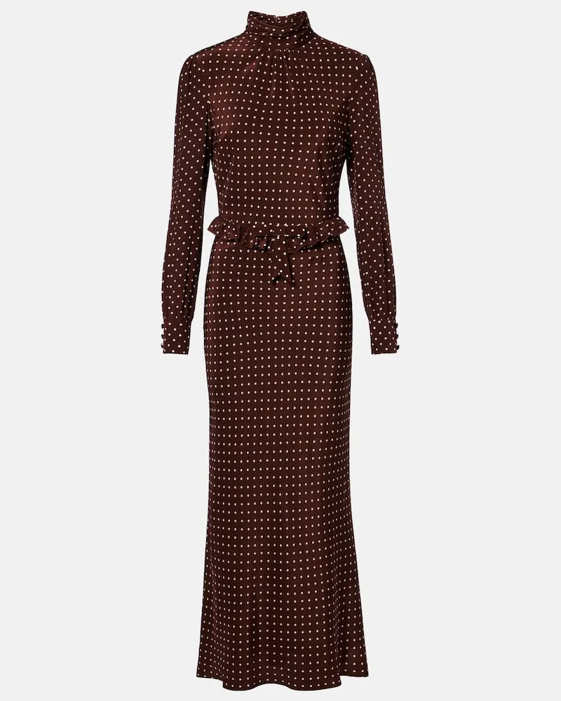 Alessandra Rich Maxikleid Braun