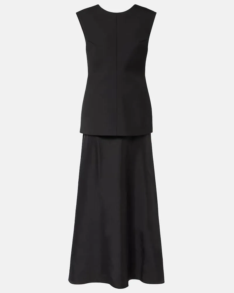 Róhe Róhe Robe aus einem Wollgemisch Schwarz