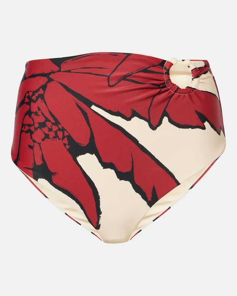 Johanna Ortiz Bedrucktes Bikini-Höschen Neutral