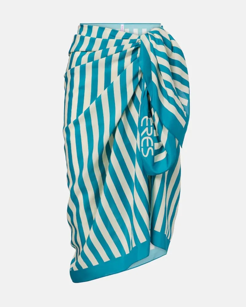 Eres Pareo Symbiose aus Baumwolle und Seide Blau