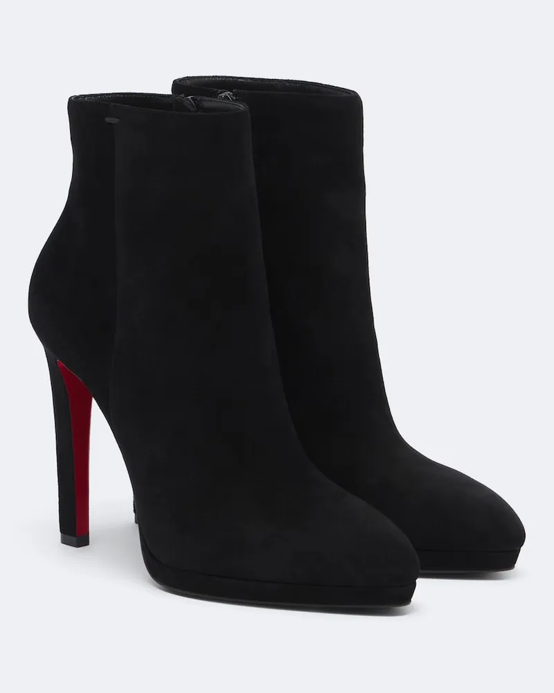 Christian Louboutin Ankle Boots Fannylove aus Veloursleder Schwarz