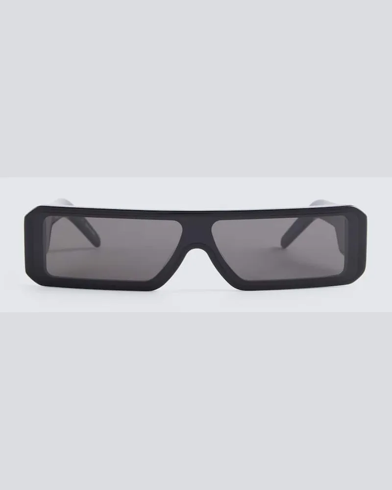 Rick Owens Eckige Sonnenbrille Gethsemane Schwarz