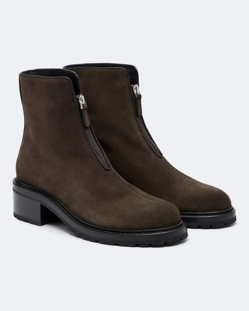 The Row Ankle Boots Hike aus Veloursleder Braun