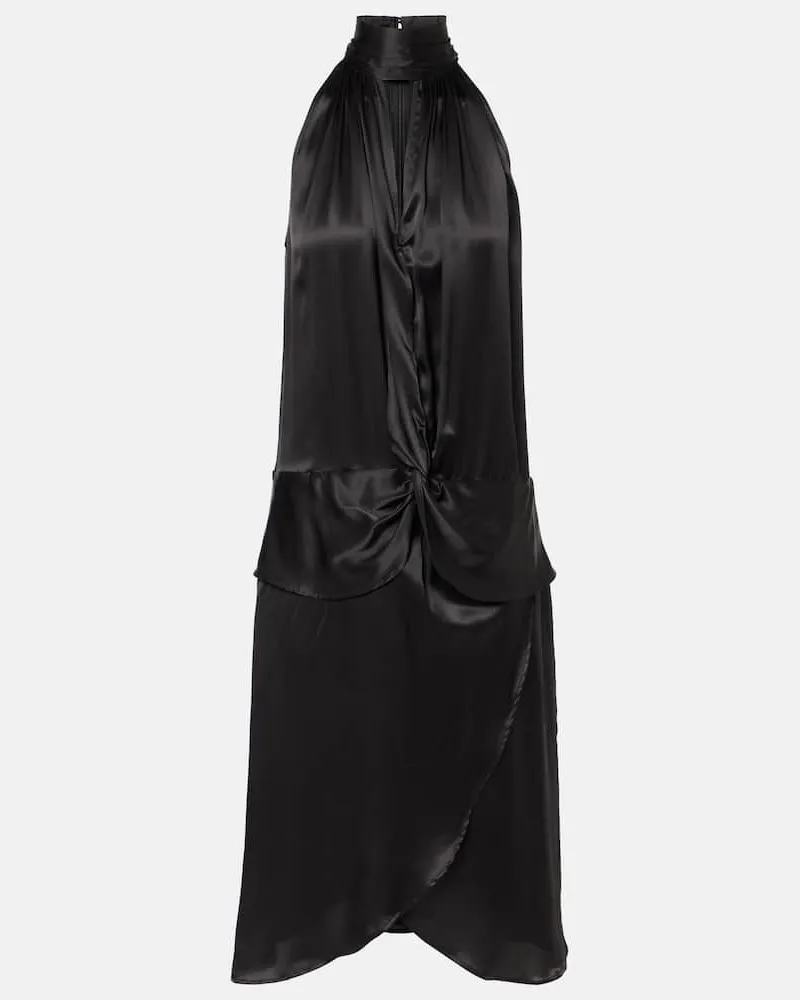 Nina Ricci Minikleid aus Satin Schwarz