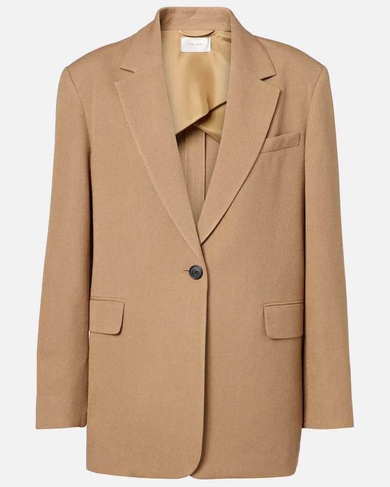 The Row Blazer Ezri aus Seide Beige