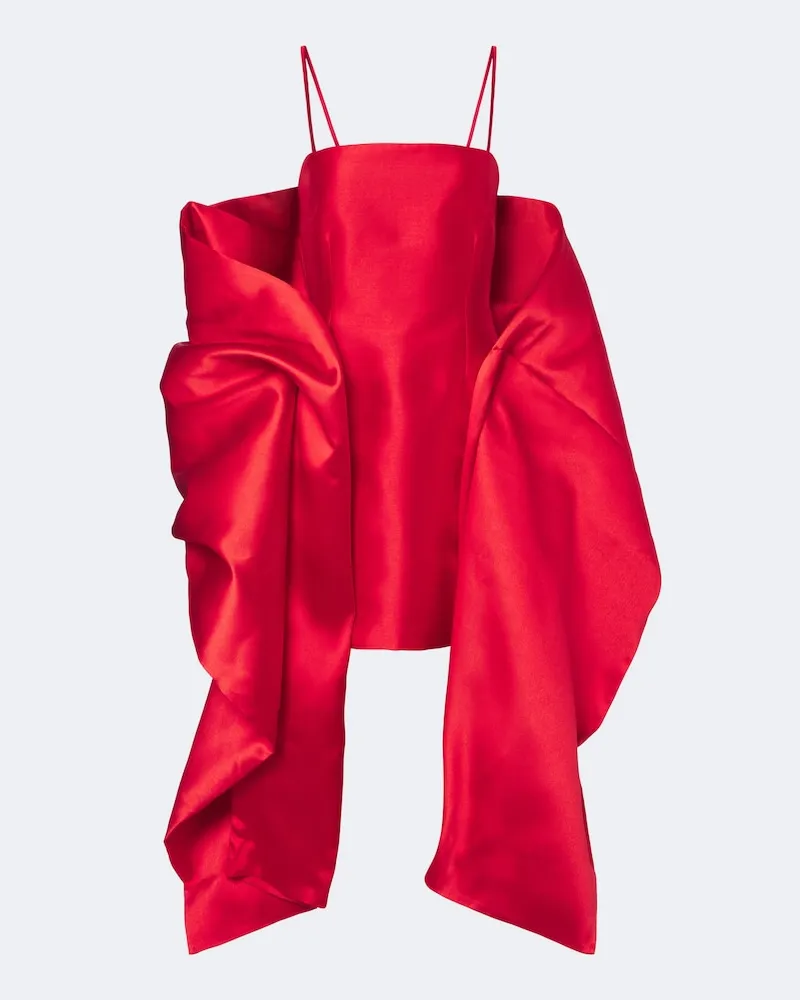 Solace London Minikleid Bessette aus Twill Rot