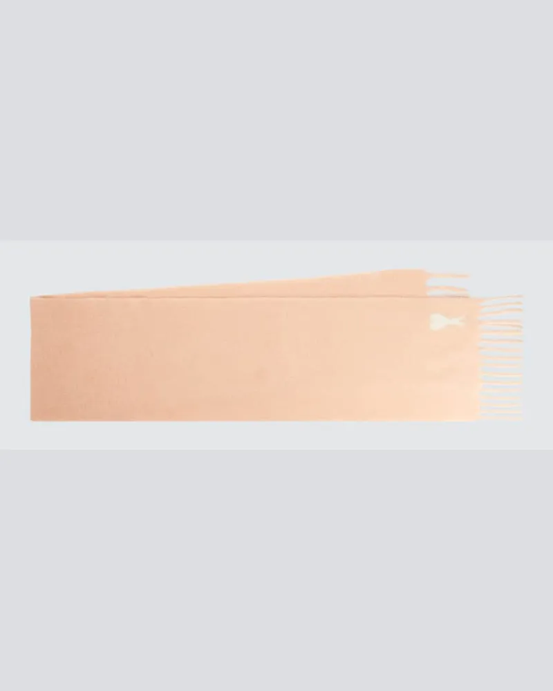 AMI Paris Schal Ami de Cœur aus einem Alpakawollgemisch Pink