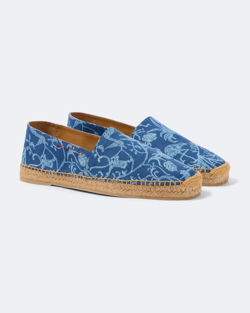 Kiton Bedruckte Espadrilles Blau
