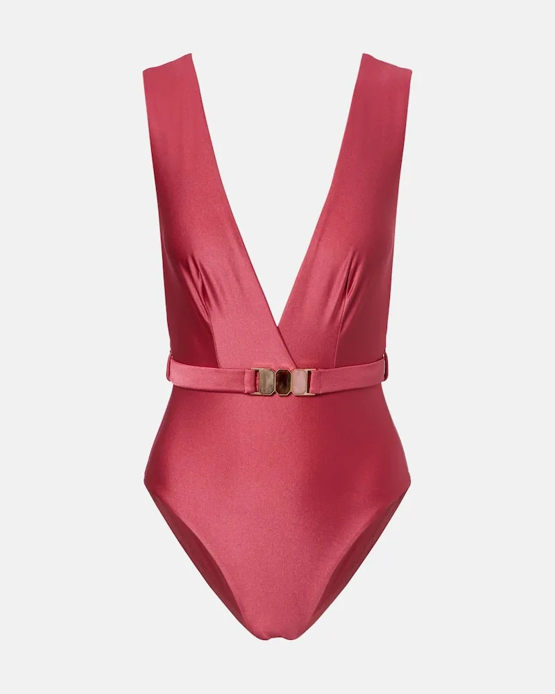 Zimmermann Badeanzug Wanderlust mit Gürtel Pink