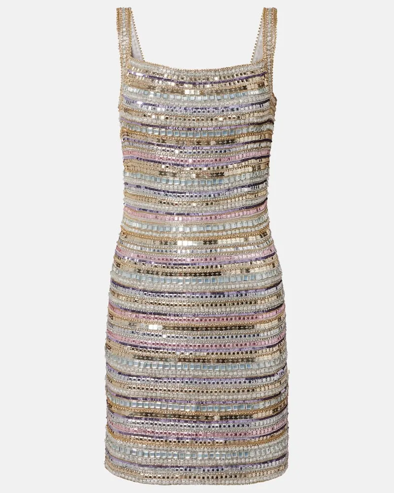 Jenny Packham Verziertes Minikleid Nancy Multicolor