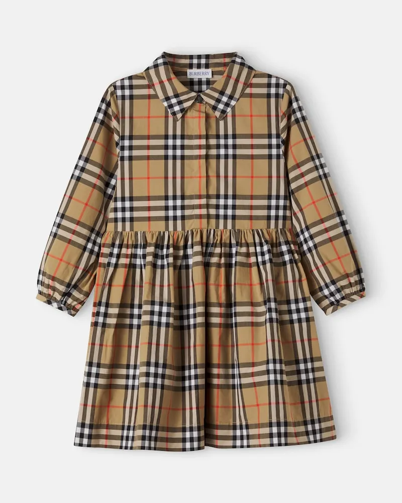 Burberry Hemdblusenkleid Burberry Check aus Popeline Multicolor