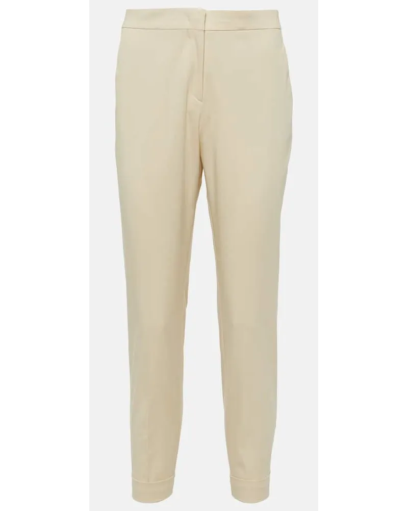 Etro High-Rise-Hose aus einem Baumwollgemisch Beige